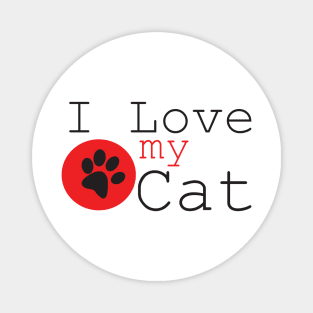 I Love My Cat T-Shirt Magnet